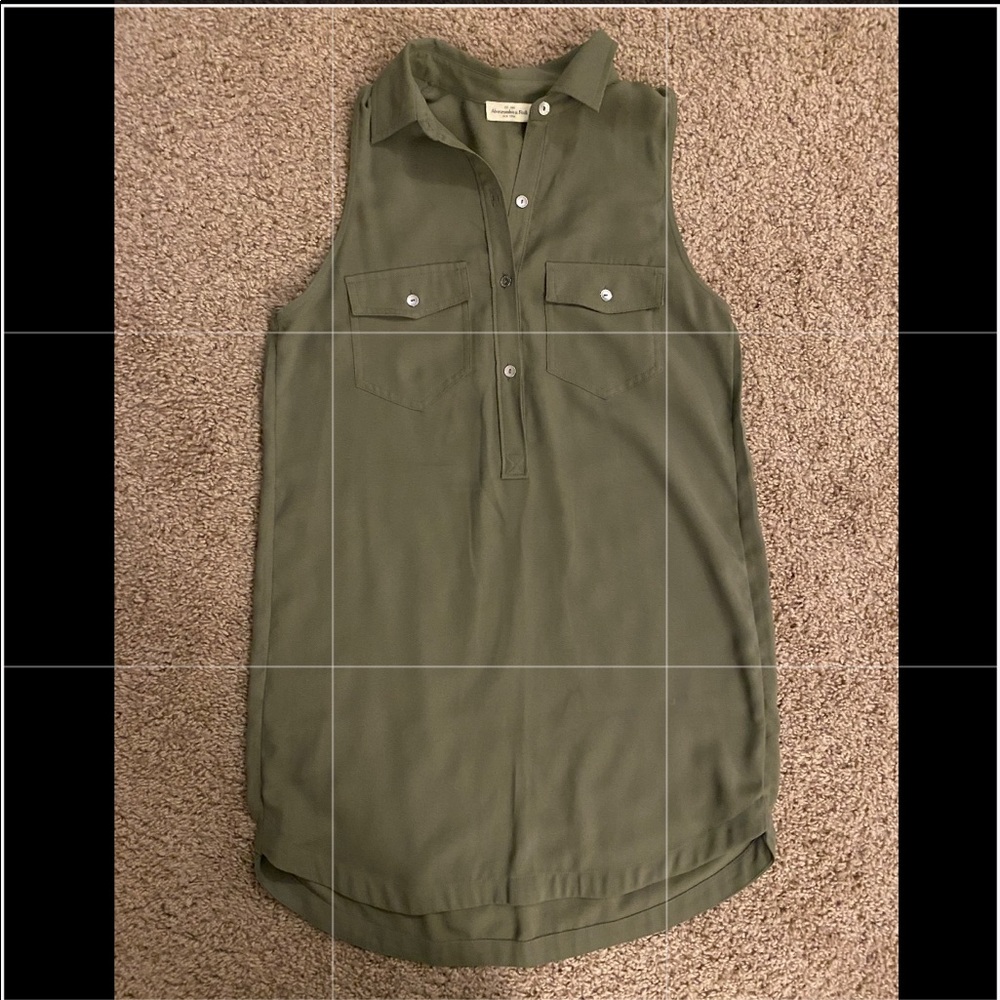 Abercrombie Green Sleeveless Dress